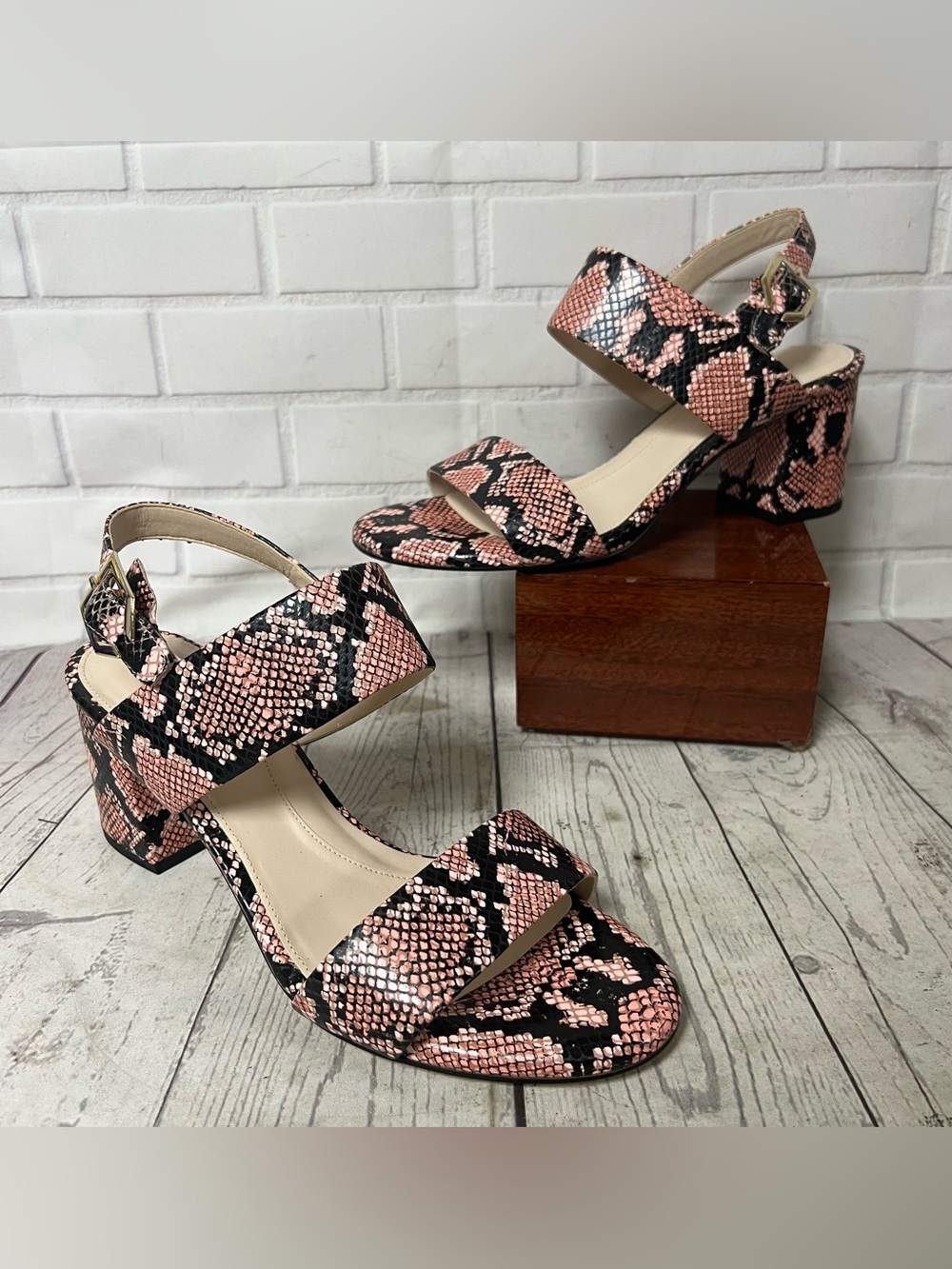 Cole Haan Avani City Sandal - Coral Snake Print Grand Size 8 B NEW NWOB
